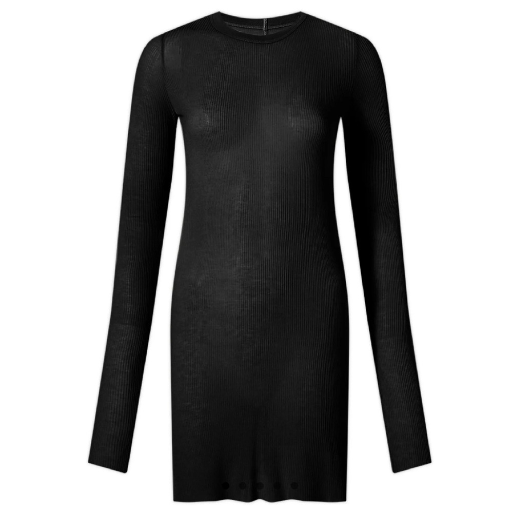 RICK OWENS LONG SLEEVE FINE RIB LONG SLEEVE TOP